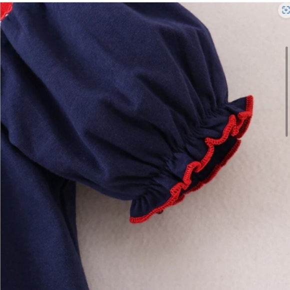 Toddler Back to School Apple Smocked Set - Picture 3 of 6